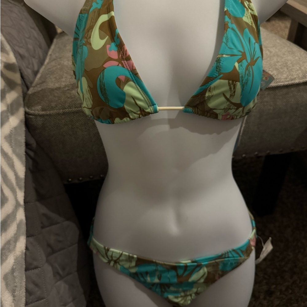 Tropical Print Bikini Set